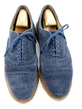 Allen Edmonds "STRAND" Men's Suede VERSE Cap-Toe Oxfords 7.5 E  Navy   (646N)