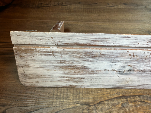 CHIPPY WHITE PAINT Shabby Chic 24" Pine Wood Wall Plate Shelf Corbels Brackets - 第 4/9 張圖片