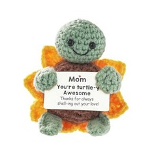 Handmade Mini Positive Turtle Crochet - Sweet Gift for Mom from Daughter or MOM
