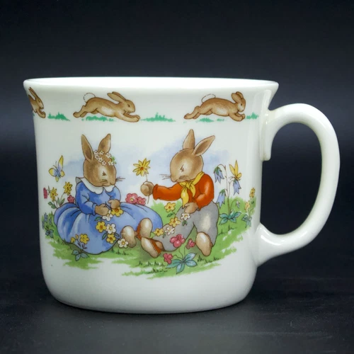 Royal Doulton Bunnykins Daisy Chains Albion Mug 1-Handle 1984 3" EUC