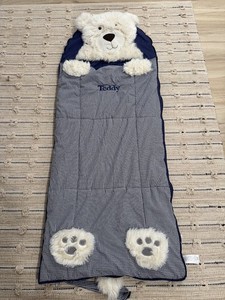 Pottery Barn Kids Shaggy Head Bear Sleeping Bag – Monogram “TEDDY” – Lightly Use