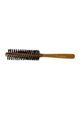 Vintage 8" Blonde Wood Handled Round Boar Bristle Hairbrush G-2 Korea