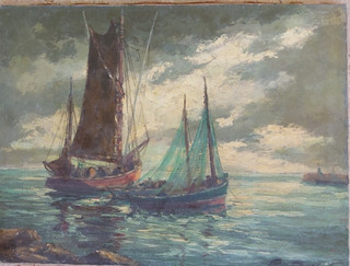 Huile sur toile signe Pierre Bogdanoff (1888 1967) Bretagne peintre russe cote