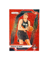 Donovan Clingan 2024-25 Panini Prizm Red Sparkle Rookie Card, Trail Blazers #221