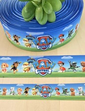 7/8, 1  1.5" 1 YD Paw Patrol Grosgrain Ribbon Rubble Skye Marshall Everest