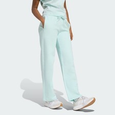 Adidas Essentials Small Logo Feel Cozy Open-Hem Sweatpants Womens XL Mint Blue