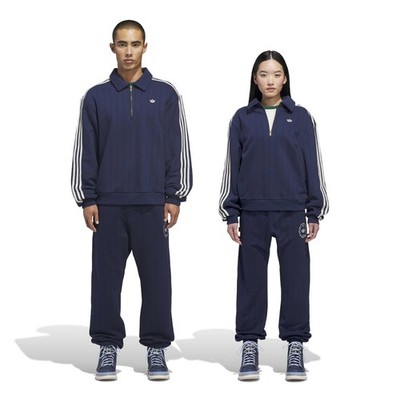 adidas ネイビー クロップドジャージ s Adidas Originals x CLOT 1/4 Zip Sweatshirt JM7097 AdiBreak