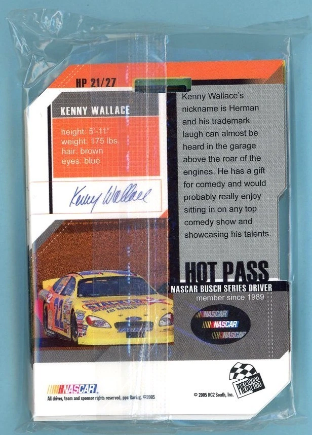 2005 Press Pass Trackside NASCAR - HOT PASS National NSCC Promo Set Sealed - Image 2 of 2