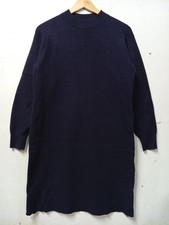 Uniqlo Long Sleeve Sweater Dresses Navy Blue Fleece Sweatshirt Size M #019