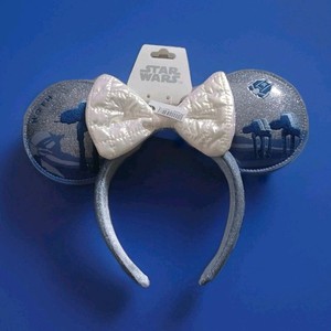 Star Wars Hoth Blue and Silver Headband with White Bow RARE NEW NWT Hoth Ears Headband For Adults, Star Wars | Disney Store main image 2