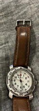 Swiss Army Sports Line Watch Men 37mm White Dial Silver Tone Date Victorinox