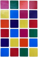 1x1 Square Stickers Labels Multi Color-Code Sticker Sheets 25mm