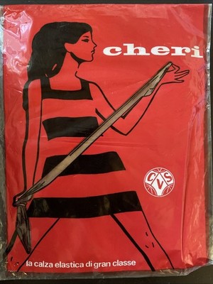Vintage CVS Cheri Socken x Original 70er Jahre Strapshalter Gr. Unica Col.Daino