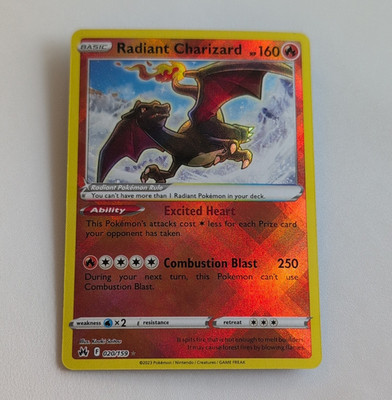 Pokemon Radiant Charizard SWSH Crown Zenith 020/159 Radiant Rare Holo EN 160HP