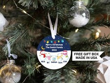 Personalized Snowman Family Christmas Ornament Our Family Ornament