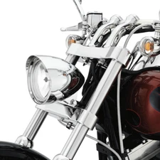 4.5" Bullet Tri Bar Headlight For Harley Sportster Dyna Softail Chopper Bobber