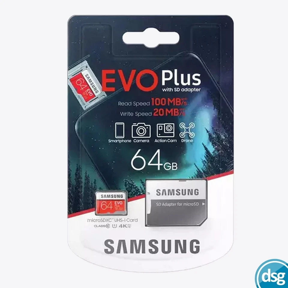 Samsung Evo Plus 32GB / 64GB / 128GB / SDHC SDXC Class 10 Micro Sd Memory Card - Image 4 of 4