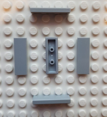 5x Lego Fliese 1x3 - light bluish gray (hellgrau)  - 4558169 - 63864