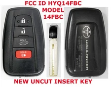 UNLOCKED OEM GENUINE Toyota Highlander PROX remote SMART UNCUT key Fob HYQ14FBC