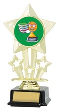 PERSONALISED TROPHY AWARD IKON STAR ACADEMIC LASER ENGRAVING