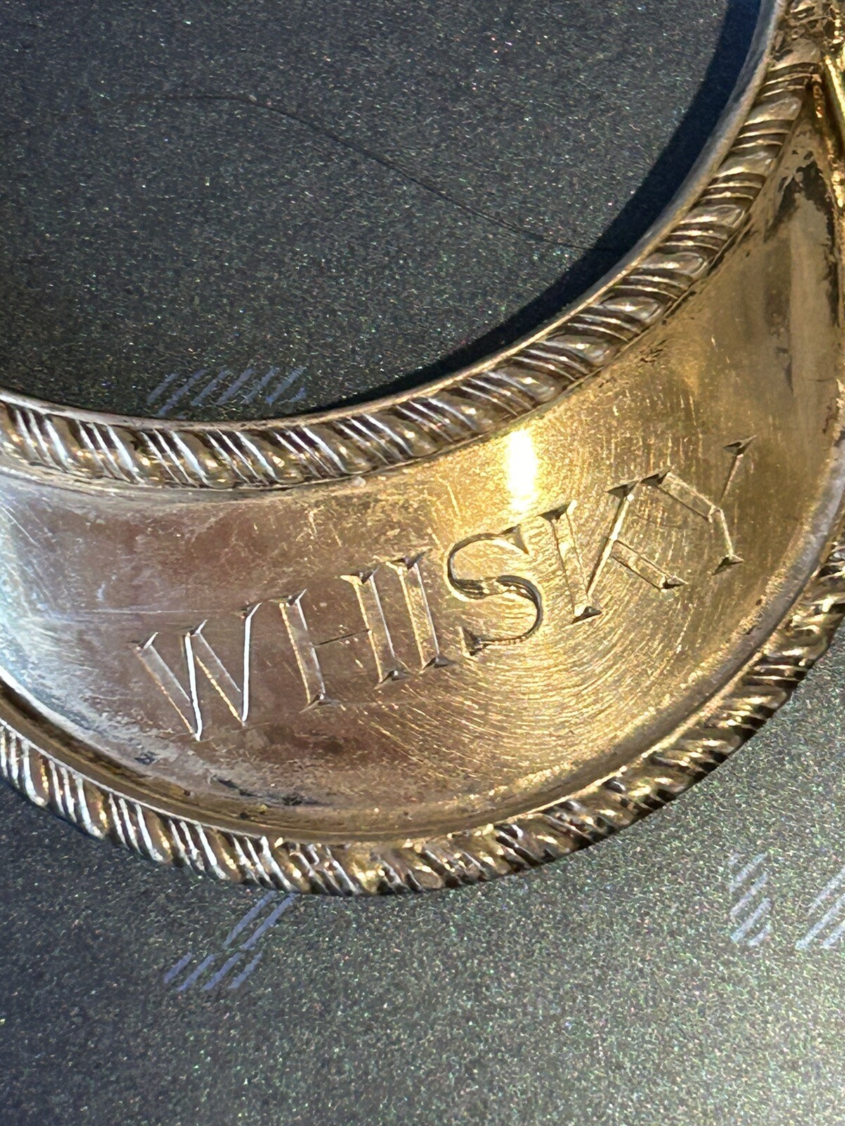 Good Silver Vintage Whisky Decanter Label eBay