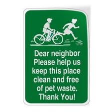 Vertical Vinyl Stickers Security Dog Poop Sign Industrial Safety Sign Label