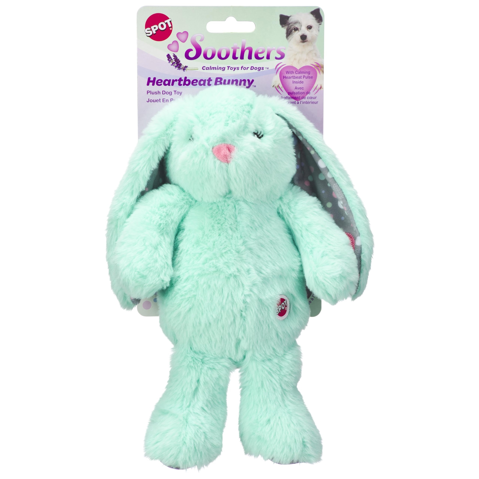12 Inch Heartbeat Bunny Dog Toy Lavender Scented Anxiety Rel