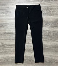 Theory Black Stretch Wool Blend Ankle Zip Skinny Pants Trousers Career Womens 6