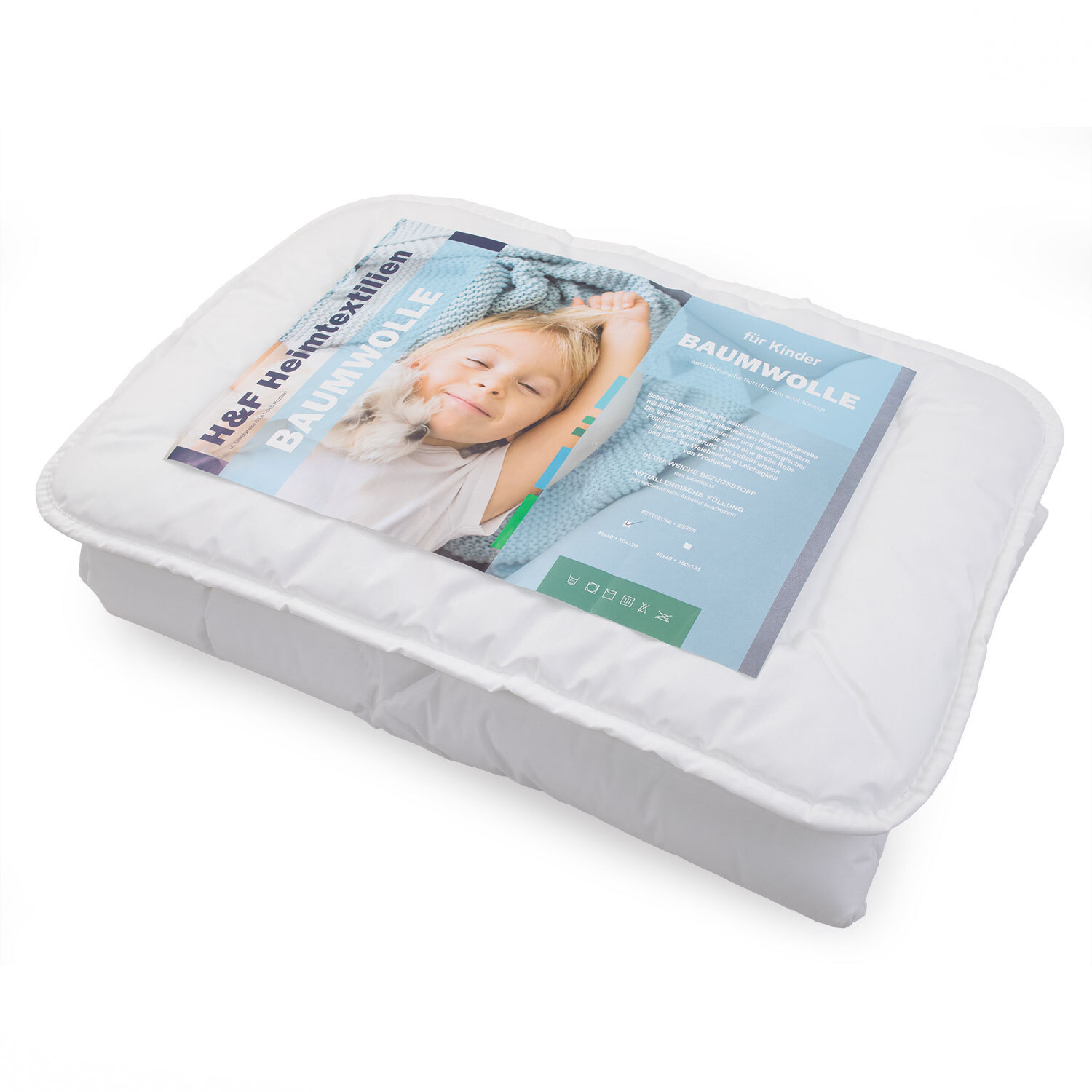 Set Copriletto Trapuntino con Cuscino per Bambini e Neonati foto 6