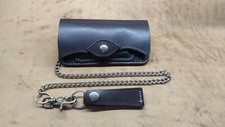 Geldbörse Sattlerleder Mit Kette Biker Wallet 3 mm dickes Leder 
