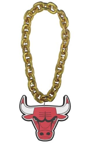 Collier chaîne de ventilateur Chicago Bulls NBA mousse 3 couleurs ! - Photo 1 sur 1