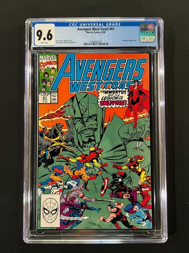 Avengers West Coast #61 CGC 9.6 (1990) - Origin of Immotus - 第 1/2 張圖片