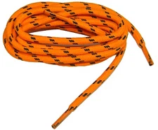 2 Pair Orange w/ Black 7/32 thick heavy duty shoelaces made with Kevlar strands 