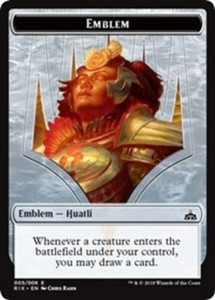 Emblem - Huatli x4 - Rivals of Ixalan - NM-Mint, English - Rivals of Ixalan