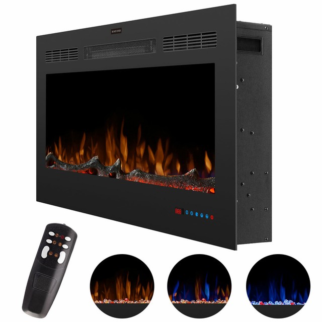 Wall Recessed Electric Fireplace