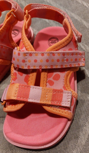New Wonder Nation Toddler Girls Sandal size 8 Mix Print Pink/Orange - 4000 - Picture 2 of 5