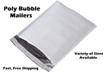 SELF SEALING POLY WHITE BUBBLE MAILERS PADDED MAILING BAGS SHIPPING ENVELOPES