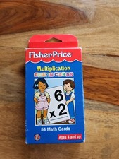 Vintage Fisher-Price Multiplication Math Flash Cards 54 Flash Cards Ages 4 