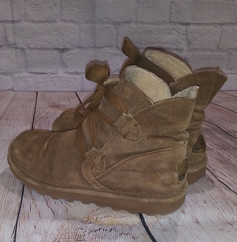 Bearpaw Zora Brown Suede Sheepskin 