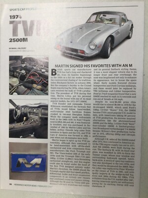 HMN 1439 Article Sports Car Profile 1974 TVR 2500M Feb 2007 1 page