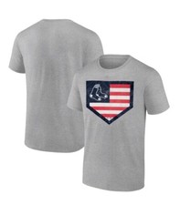 Boston Red Sox MLB Men's Majestic Gray Short Sleeve Distressed T-Shirts: S-3XL