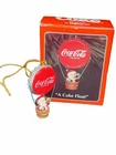Enesco  A Coke Float  Coca-Cola Miniature 597589 Santa Hit Air Balloon w/ Pkg
