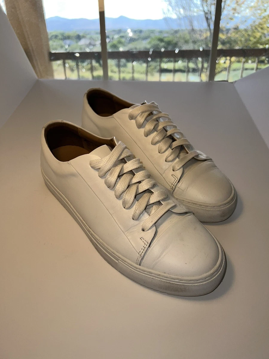 Real Leather Sneakers COS Rubber Sole White Mens Size 10.5 US Pre-Owned | eBay