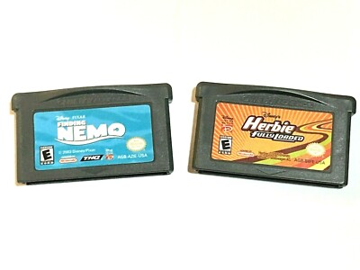 Lot of 2 GBA Disney Games  Finding Nemo and Herbie  Cartridges Only  Tested