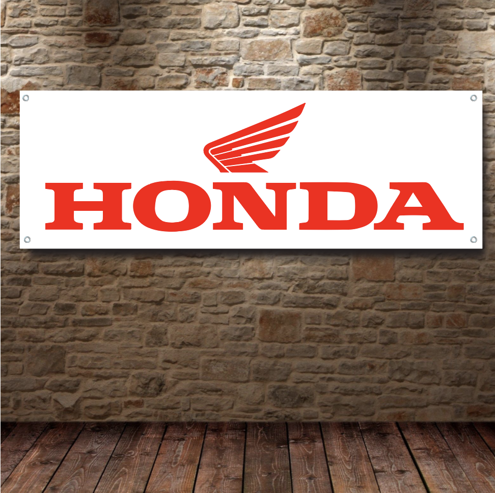 HONDA 1' X 3' Garage Banner, 13oz Vinyl - FREE SHIPPING Dealership