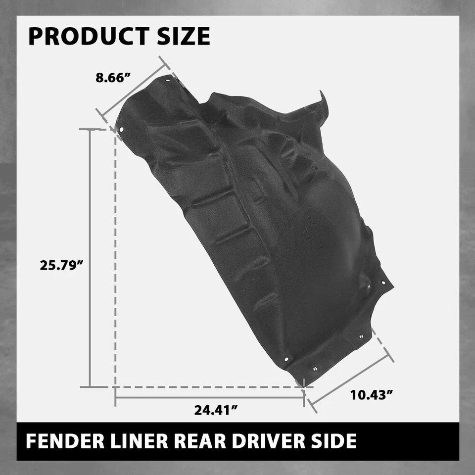 Fit For 2017-2023 Audi Q7 Rear Left Side Fender Liner Splash Shield 4M0821191G Foto 4 de 4