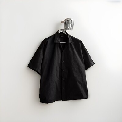 USED N.HOOLYWOOD BIG SHIRT NYLON WATER RESISTANT SHORT SLEEVE