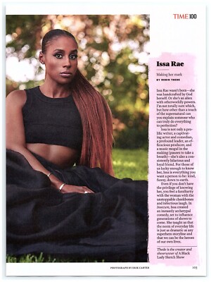 Issa Rae FULL PAGE magazine CELEBRITY CLIPPING photo article Writer Actor Leader