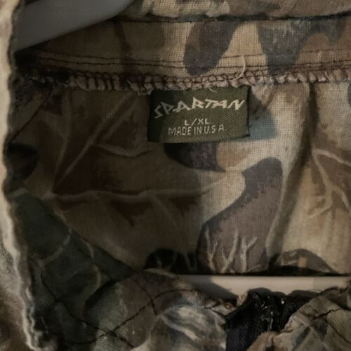 Spartan RealTree Sheer Lightweight Zipper Front Shirt Size Large/XL. Hunting Vtg - Picture 2 of 4