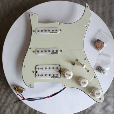 SSH Prewired Loaded Strat pickguard Set Wilkinson Alnico 5 Humbucker Pickups Set
